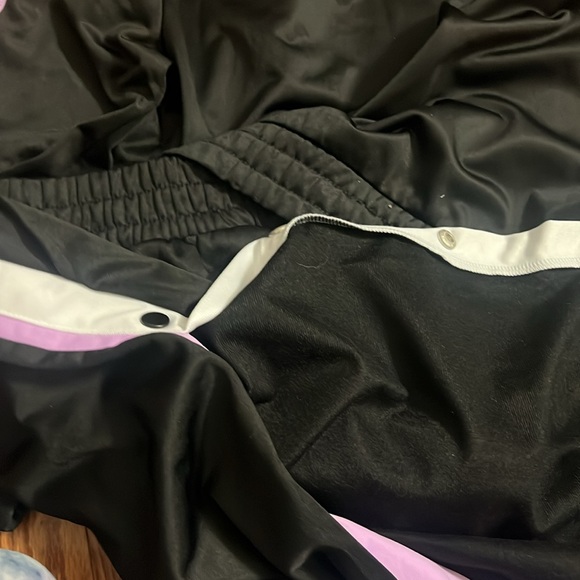 Garage Track suit 2 piece sweatpants and zipper jacket Size Medium black purple - Picture 9 of 12